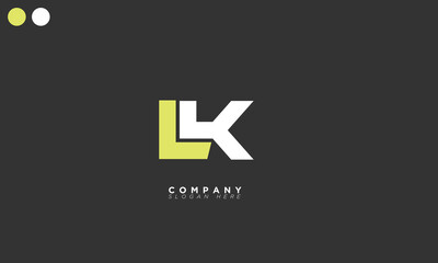  LK Alphabet letters Initials Monogram logo KL, L and K