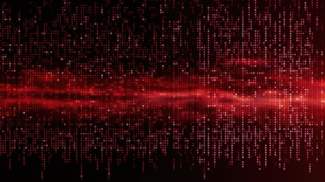Background binary code is in maroon color