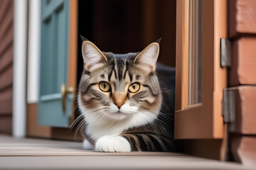 Cat Looking Out of Window