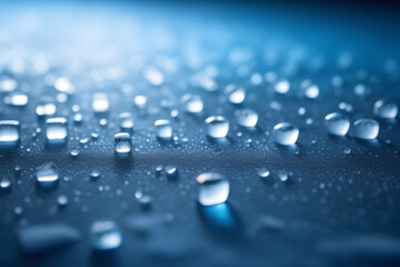 Close-Up of Water Droplets on a Surface