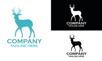 Unique modern minimal deer logo.