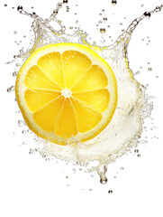 a fresh lemon slice png / transparent