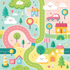 simple repeatable pattern design for a baby playmat