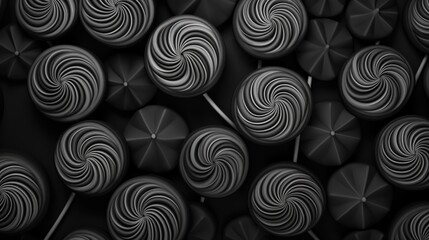 Background made of lollipops in Charcoal color