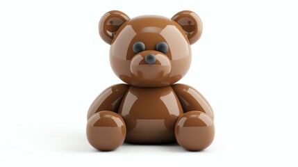 Adorable 3D-rendered teddy bear icon, capturing the timeless charm and innocence of childhood. Perfect for adding a touch of sweetness to any design project.