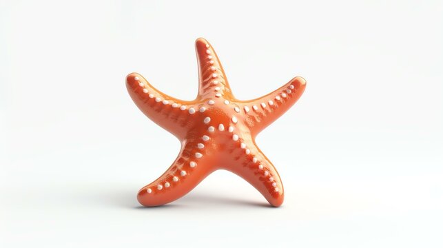 A vibrant and exquisite 3D rendered starfish icon, capturing the intricate details and mesmerizing beauty of this ocean wonder. Perfect for adding a touch of marine charm to any design proje