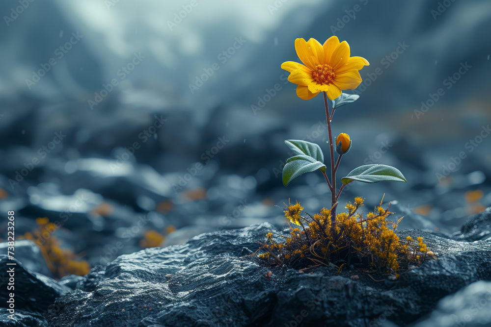 Poster a vibrant optimist radiating hope next to a resilient soul weathered by challenges, portraying the s