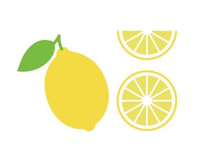 Fresh brazilian lemon icon vector illustrations