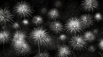 Background of fireworks in Charcoal color.