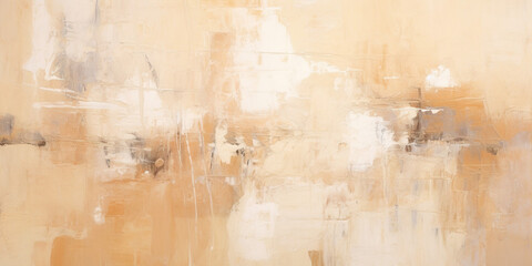 Abstract pale, creamy, pastel, soft, sepia brown and orange color contemporary oil paint brushstrokes texture pattern painting wallpaper background, art painting. Artistic backdrop