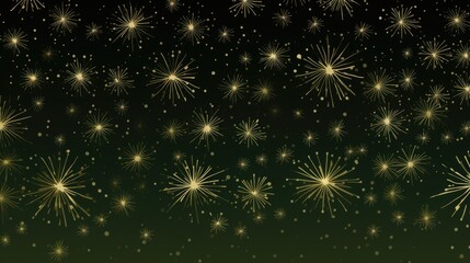 Background of fireworks in Olive color.