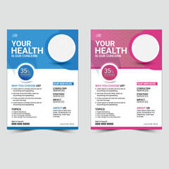Creative Healthcare cover a4 template design for a report and medical brochure design, flyer, leaflets decoration for printing and presentation vector illustration template design.