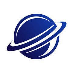 Planet Logo abstract design, silhouette logo