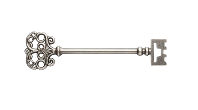 a Silver key png / transparent