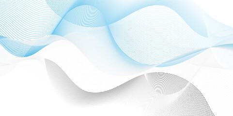 Abstract blue blend digital wave lines and technology background. Minimal carve wavy white and blue flowing wave lines and glowing moving lines. Futuristic technology and sound wave lines background