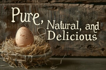 advertising fresh, organic, natural, tasty farm eggs