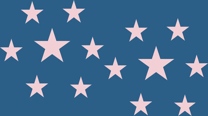 Blu background with pink stars