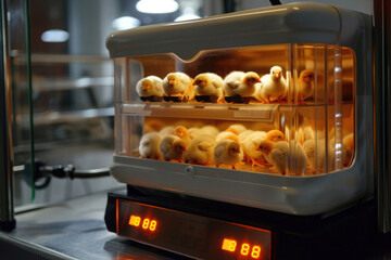 incubator with little chicks