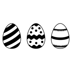 Set of line icon easter eggs. Vector illustration