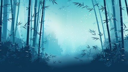  Background with bamboo forest in Aqua color.