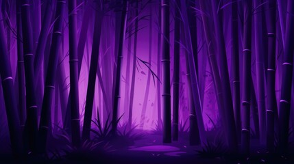 Background with bamboo forest in Purple color.