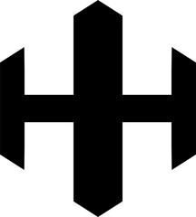 Hh logo monogram design - obrazy, fototapety, plakaty