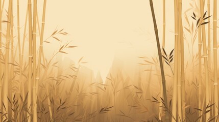 Background with bamboo forest in Tan color