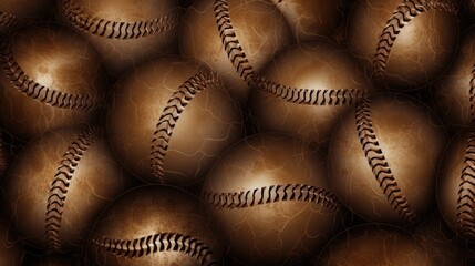 Background with baseball in Coffee Brown color.