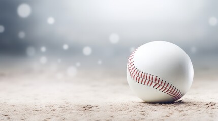 Background with baseball in White color