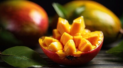 Mangoes and mango slices