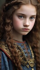 Renaissance and medieval young girl