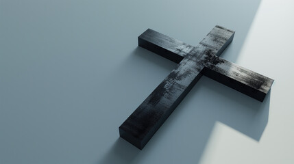 black cross on a white background
