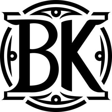 Bk logo monogram design