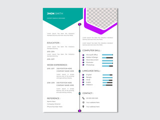 Clean Resume Layout Template
