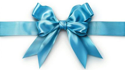 Naklejka premium blue bow isolated on white
