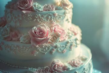 Obraz na płótnie Canvas Vintage Wedding Cake.
