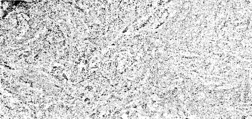 Monochrome texture composed of irregular graphic elements. Distressed uneven grunge background. Abstract vector illustration. Overlay for interesting effect and depth. Isolated on white background.