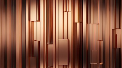 Elegant Geometric Pattern - Seamless Rose Gold and Golden Vertical Stripes, a fusion of chic design and opulent textures