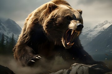 Primal Power A Close-Up View of the Roaring Griz