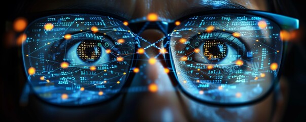 glasses with technology i created by ai