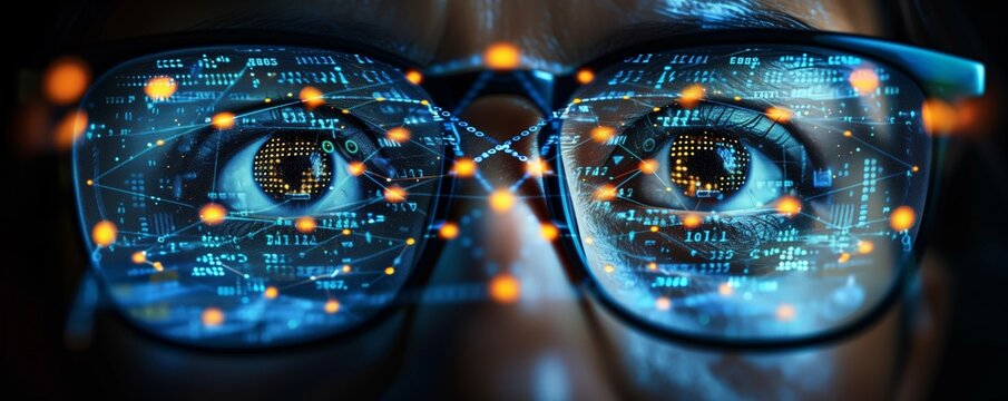 glasses with technology i created by ai