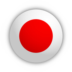 Flaga Japonii Przycisk - obrazy, fototapety, plakaty
