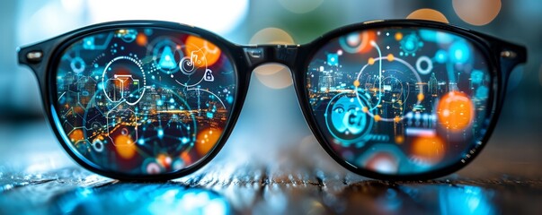 glasses with technology i created by ai