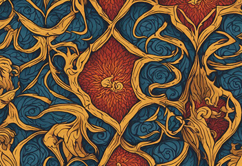 seamless pattern background influenced by wizards