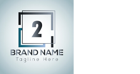 Abstract 2 letter modern initial logo design	