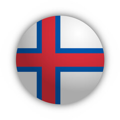Flaga Wysp Owczych Przycisk - obrazy, fototapety, plakaty