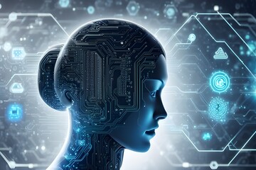 Futuristic Information Technology Network: Digital Data and Artificial Intelligence AI