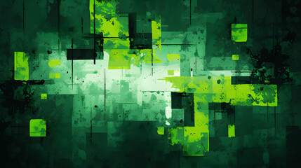 green dynamic grunge abstract background pattern illustration Generative AI