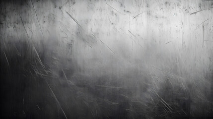 Metal background or texture of brushed steel plate with some scratches and cracks - obrazy, fototapety, plakaty