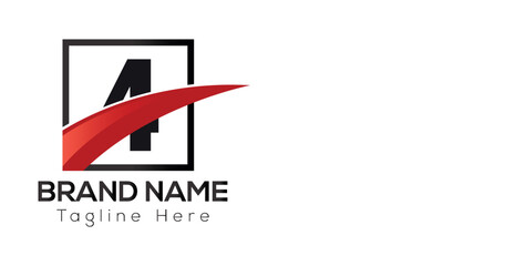 Abstract 4 letter modern initial logo design	